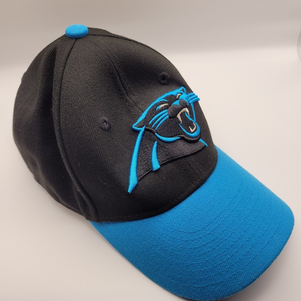 Carolina Panthers NFL New Era 59Fifty Hat Cap Fitted 7 1/2 Black Teal Blue